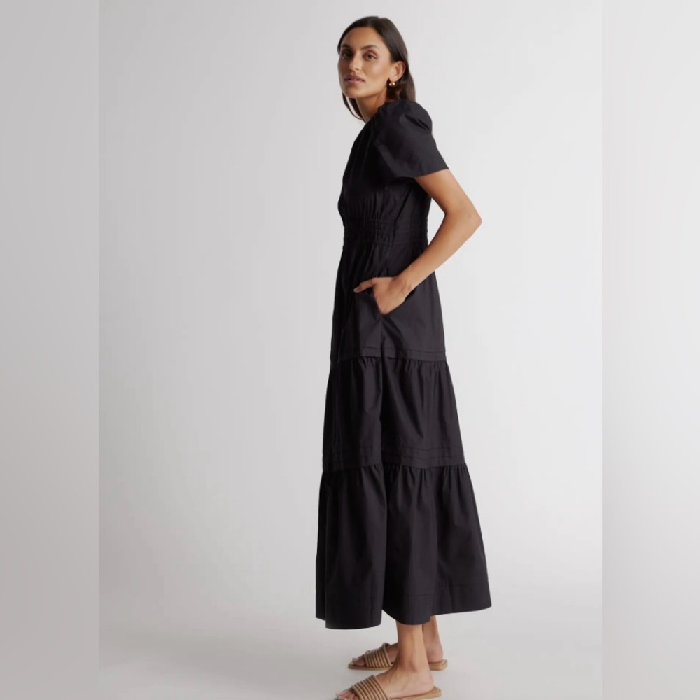 NWOT Stylish Black Tiered Maxi Dress